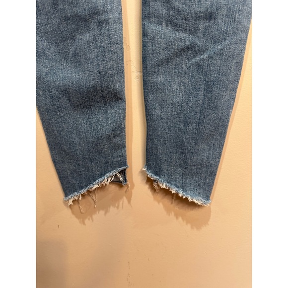 Mother Denim The Looker Two Step Ankle‎ Fray Skinny Jeans in Kiss and Makeup 28 - Picture 3 of 10